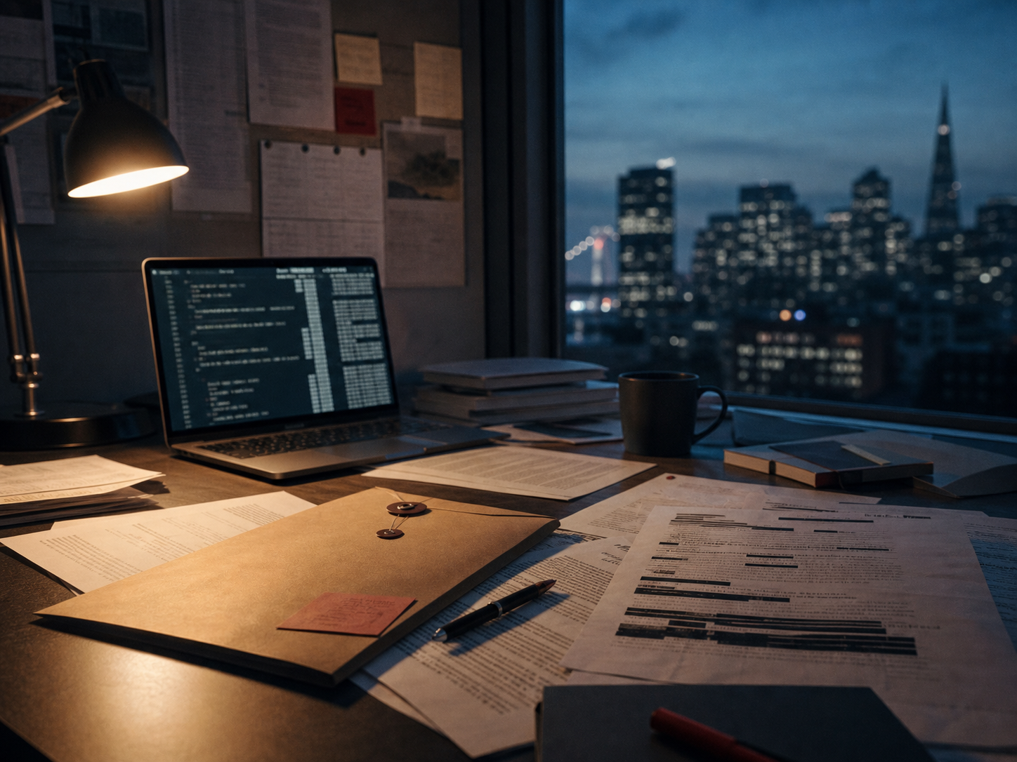 Forensic technology workspace representing the Suchir Balaji investigation